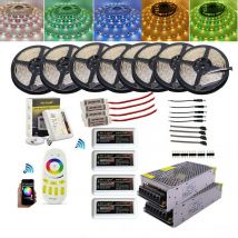 20M 25M 30M 40M 5050 RGB RGBW 60LED/M Led Streifen + 4-Zone mi Licht RGB RGBW Remote Controller + 12V LED Power