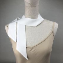 Hohe Qualität 100% Silk Schals Zwei Schicht Fashion Crepe De Chine Natural White Silk Kopf Schal frauen Bandeau Nette tasche Band