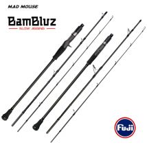 MADMOUSE Bambluz 3 Abschnitt Tragbare Langsam Jigging Stange 1,9 m Fuji Teile Casting & Spinning