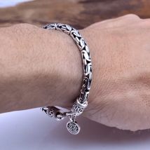 BOCAI 2023 NEUE Fashion Echt Solide S925 Reinem Silber Good Luck Armband Heping Mann und Frau