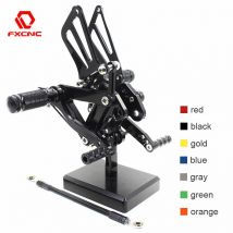 Für Kawasaki ZX6R ZX636 1998 1999 2000 2001 2002, Aluminium Einstellbare Motorrad Fußrastenanlage