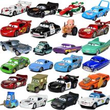 Samochody samochody Disney Pixar 2 3 zabawki zygzak McQueen Mater szeryf Model samochodu z ze stopu