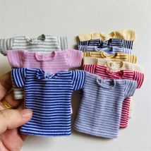 1pcs Blyth Doll Clothes,Pure Cotton Stripe T-shirt for  azone ob24 pullip blyth 1/6 doll clothes accessories for dolls