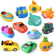 Water Toys Cartoon Classic Shower Bath Toy Cars Train Boats Bathroom Swimming Bathing Shower Educational Toys For Kids Gift