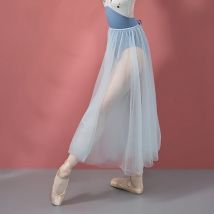 Women Double Layers Tulle Skirts Fashion Elastic High Waist Mesh Tutu Skirt Long Skirts Midi Saias Faldas Jupe Femmle