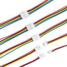 20 Stück Stecker Micro JST 1,25 mm 2P/3P/4P/5P/6P männlich und weiblich Stecker mit Drähten Kabel LED-Streifen-Anschlüsse