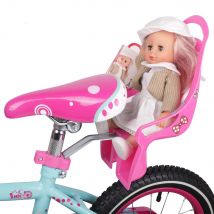 HILAND Kinder-Fahrrad-Sattelstütze, Puppensitz mit Halter für Kinderfahrrad mit Aufklebern zum Dekorieren von Kindern, Baby-Fahrrad, Babysitz, Puppe