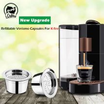 Upgrade K gebühr Nachfüllbare Verismo Kapsel Für ALDI Expressi Nachfüllbare Kaffee Kapsel Pod Filter Edelstahl Cafeteira