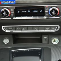 Mittelkonsole Taste Rahmen Carbon Muster Dekoration Aufkleber Auto Für Audi Q5 FY 2018-2022 Edelstahl Innen Zubehör