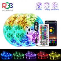 ColorRGB, LED-Lichtleiste, Musik synchronisierter Farbwechsel RGB5050, Telefon-App-Fernbedienung, LED-Lichtseil 6 m, 12 m, 15 m