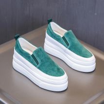 Frauen Flache Plattform Schuhe Casual Slip auf Loafer Für Frauen Keile Schuhe Damen Dicke Sohle Schuh 2021 Frühling Herbst frauen Müßiggänger