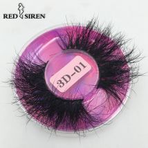ROT SIRENE Flusen Wimpern 25mm Nerz Wimpern Dramatische Lange Chaotisch Natürlichen Wimpern Make-Up Großhandel Gefälschte Wimpern Real Nerz Wimpern