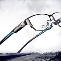 Vazrobe marke brillen rahmen männer titanium gläser männlichen vollrand brille für rezept ultraleicht myopie brillen