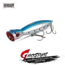 Kingdom TopWater Popper Professional Fishing Lures Hard Artificial  Baits 8cm 10cm 13cm Floating Wobblers Fishing Tackle Baits