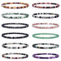 4mm 6mm Mini braccialetto di fascino energetico perline di pietra naturale braccialetto di guarigione yoga gioielli per donne uomini migliore amico regalo Dropshipping