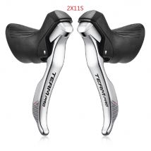 Leve cambio bici da strada argentate SENSAH 2×8/2×9/2X10/2X11 velocità leva freno deragliatore bicicletta compatibile per 6800 Claris Sora