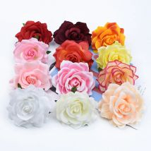 50/100 Pieces Artificial Plants Decorative Flowers Wall Christmas Wreath Wedding Scrapbook Home Decor Silk Roses Plastic Flowers