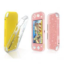 Klare TPU Soft Glitter Hülle Schutzhülle Bling Shell für Nintend Switch NS Lite Konsole Kristall Transparenter Rückenschutz
