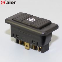 2Pcs Daier Universal 6 pin DPDT Auto Electric Power Window Switch Button with Green LED 20A 12VDC for Car Truck Vehicle