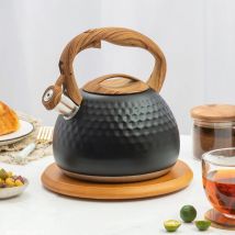 Bollitore bollente con fischietto in acciaio inossidabile da 3 litri Utensili da cucina Modello a martello Bollitore sonoro Manico resistente al calore Fornelli a induzione a gas