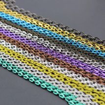 5 Meter Silber vergoldete flache Metall-Gliederketten Bulk für DIY-Schmuck Halskette Ketten Herstellung Materialien handgefertigte Lieferungen