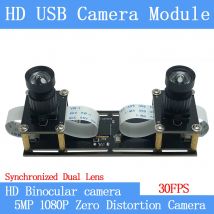 HD 1080P Nicht Verzerrung Flexible Synchronisation Stereo Webcam Dual Objektiv 30FPS USB Kamera