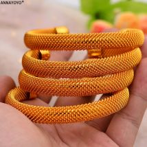 Dubai Goldfarbener Manschettenarmreif für Frauen, äthiopischer Schmuck, Armbänder, afrikanischer Hochzeitsschmuck, für Armreifen, Partygeschenke