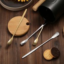16,9 cm Langstieligen Edelstahl Eis Dessert Tee Löffel Bunte Kaffee Löffel Geschirr Besteck Küche Werkzeuge 1Pcs