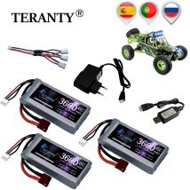 7,4 V 3600 mAh 45C RC Lipo Batterie und Ladegerät Sets Für Wltoys 12428 12423 RC Auto feiyue 03 Q39 teile 2 s 7,4 V Akku