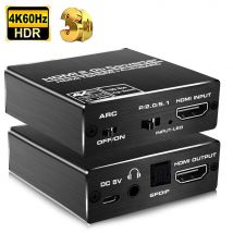 2026 Bester HDMI-kompatibler Audio-Extraktor Konverter Optisch TOSLINK SPDIF + 3,5mm Audio-Splitter Adapter PS5