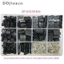 1/2 BOX 1230 Stück SM2.54 Kits 2 3 4 5 6 7 8 9 10 12 Pin Pitch Buchse Steckerkabel Schwarzer Stecker JST SM2.54