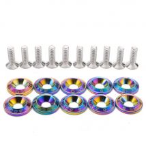 Addco Racing 10PC M6 CNC Billet Aluminum Fender Bumper Washer Bolt Engine Bay Dress Up Kit ADDP007