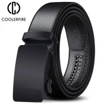 Herren Gürtel Metall Luxusmarke Automatische Schnalle Leder Hochwertige Gürtel für Männer Business Arbeit Freizeit Riemen ZDP001A