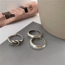 VENTFILLE 925 Sterling Silber Minimalismus Kreuz Knoten Thai Silber Ringe Offenen Finger Ring Für Frauen Männer Schmuck Geschenke