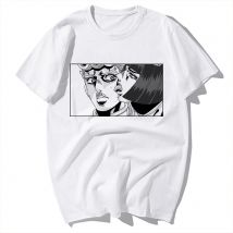 Bucciarati licking Giorno JoJo funny anime t shirt,men new white casual short sleeve tshirt,unisex streetwear tee,breathable