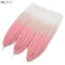 20"28"Afro Yaki Kinky Curly Crochet Braids Hair Synthetic Crochet Hair Extensions Soft Ombre Pink Purple Marley Hair For Braids