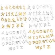 26 Teile/los Gold Farbe Edelstahl A-Z Brief Anhänger Alphabet Charms Anhänger für DIY Neckalce Schmuck Machen Zubehör