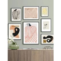 Nordic Posters And Prints Abstract Figure Lines Girl Curve Geometry Wall Art Canvas Painting Wall Pictures For Living Room Decor