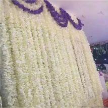 Artificial Hydrangea Orchid, Wisteria Flower String, DIY Wedding Arch, Square Rattan, Wall Hanging Basket, 20 cm, 50 cm, 100cm