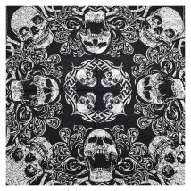 New Design Fashion Hip Hop 100% Cotton Skull Bandana Square Scarf Black Paisley Bicycle Headband For Women/Men/Boys/Girls