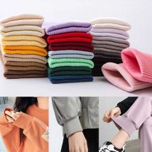 7*39 cm hohe Stretch gestrickte Rippenbesätze Stoff DIY Handwerk Manschette Saum Kragen von T-Shirt Baseball Kleidung Jacken Nähzubehör