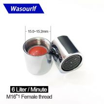 Wasourlf 2 Stück M16 Innengewinde, wassersparender Belüfter, 4 l, 6 l, für Wasserhahn, Wasserhahn, Blase, Messinggehäuse, Chrom, Kupfer, Küchenzubehör