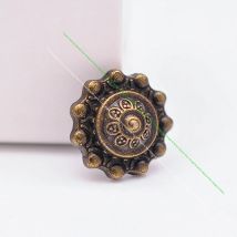 50PCS 14mm Biker Antik Messing Überzogene Blume Niet Stud Spot Kegel Verschluss Für DIY Leathercraft Tasche Schuhe Geldbörse gürtel Armband