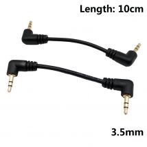 1 Stück Gold 3,5 mm 1/8 Zoll rechtwinklig auf 3,5 mm 3-polig männlich rechts Stereo AUX Audiokabel 10 cm / 15 cm