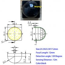 1 stücke PIR Optische fresnel-linse für Menschlichen Körper Pyroelektrische infrarot Sensing Sensor
