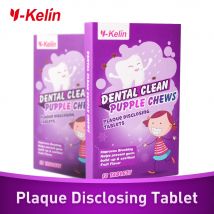 Y-Kelin Dental Disclosing Plaque Tablets Detection agent Purple for Adult Kids Brushing Teeth (12/36/60 Tabs) & 1/3/5 Boxs