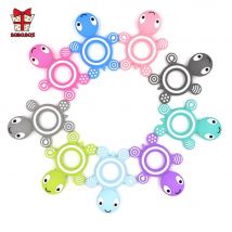 BOBO.BOX 1pc Silikon Beißringe Lebensmittel Grade Tiny Stange Zahnen Halskette BPA Freie Baby-kautable Cartoon Tiere Schildkröte Beißring Spielzeug