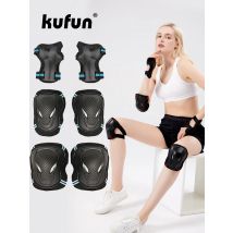 kufun Knee Elbow Pads Protective Gear Longboard Skateboard Adult Children Bicycle Inline Roller Skate Protector set Kids Scooter
