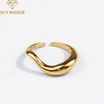 XIYANIKE Silber Farbe Neue Twisted Ring Kreative Geometrie Mode Glatte Temperament Französisch Schmuck Luxus Handmade