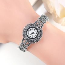 Top Qualität Antike Silber Überzogene Armbänder Für Frauen Schmuck Exquisite Quarzuhr Zubehör Weibliche Mode Uhr Armbänder